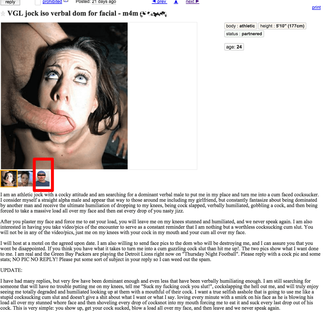 Montana Craigslist cum slut Brian 2