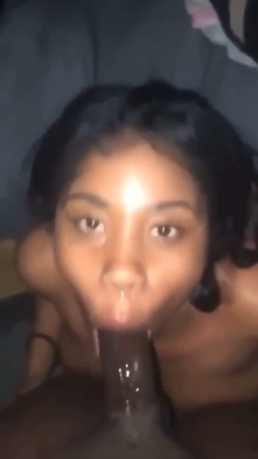 High ebony sloppy head at first date