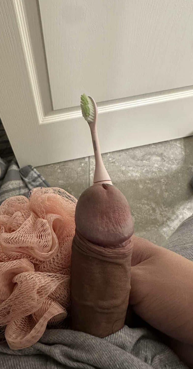 Petite mix Asian petite creamy panties , toothbrush