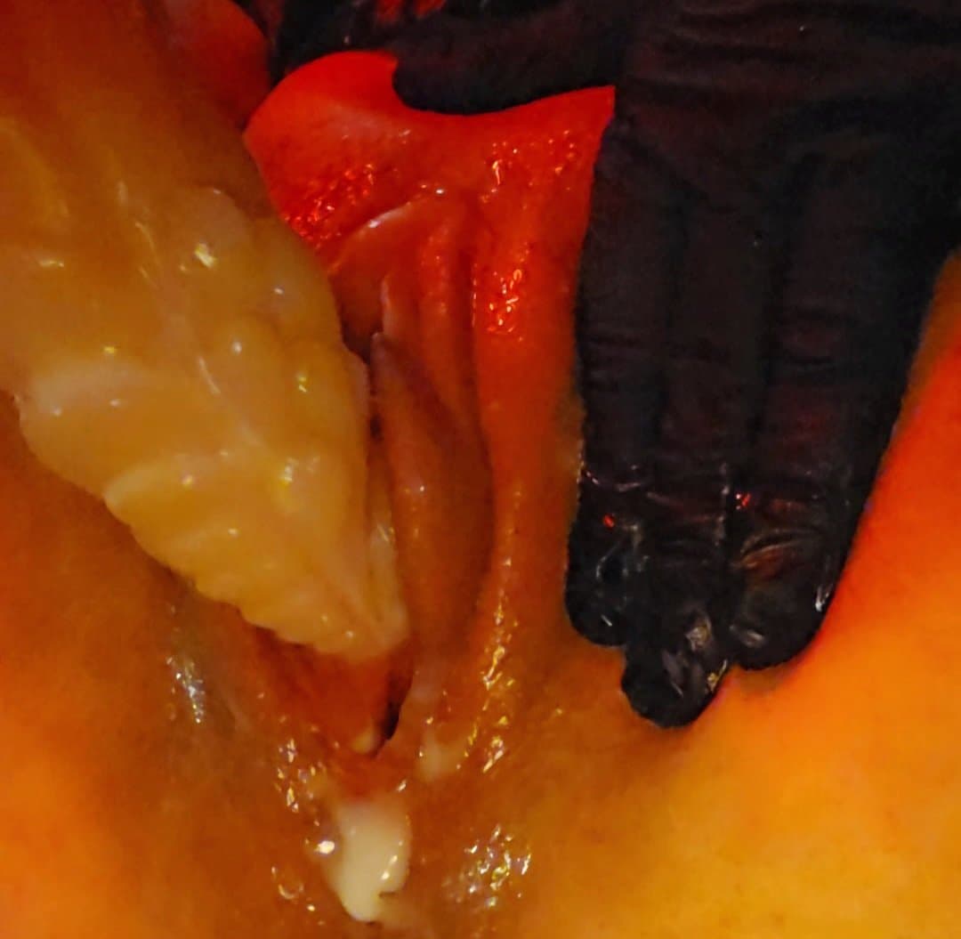 Charlotte playing with her huge pumped pussy. Her KIK: LickMySwollenPus