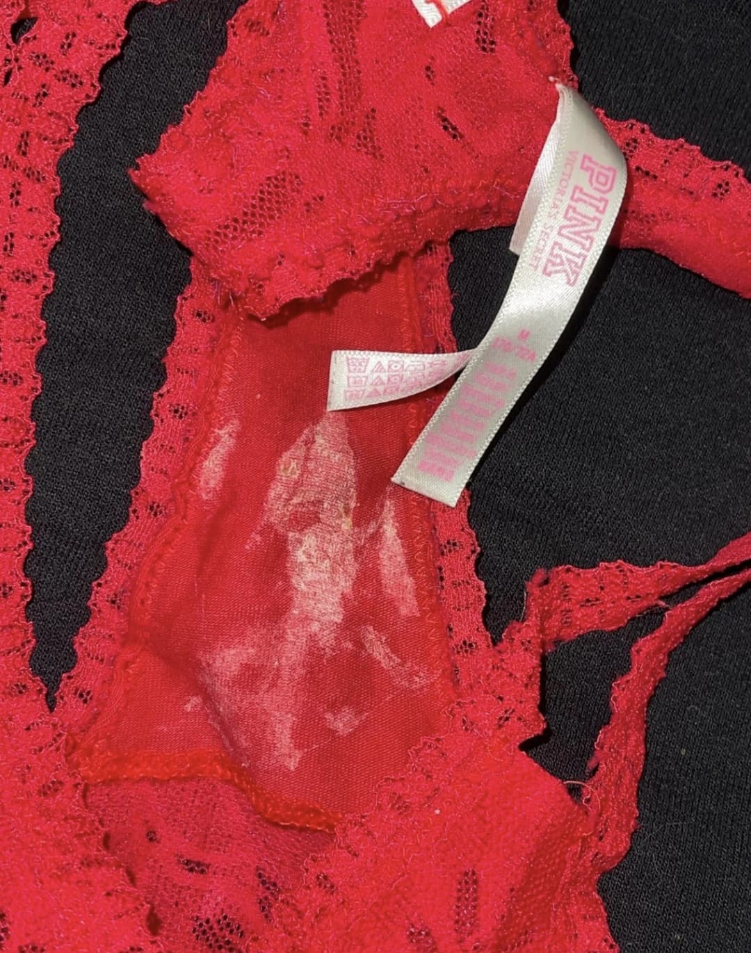 Latina gf’s creamy panties (anyone want a taste?)