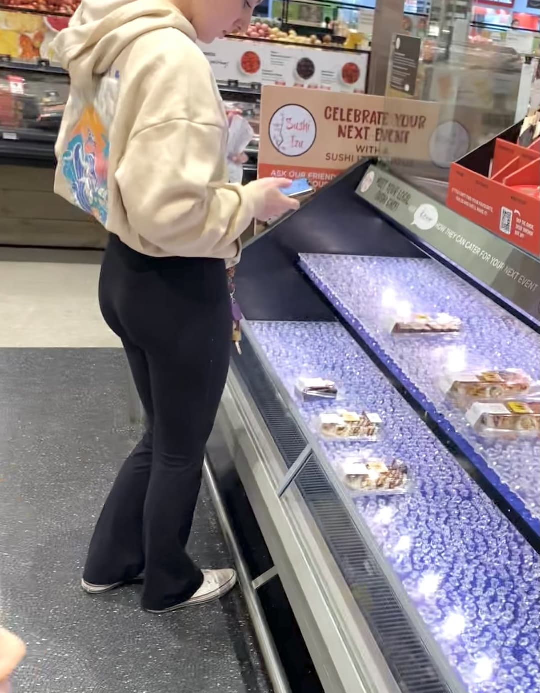 Perfect ass in black tight pants