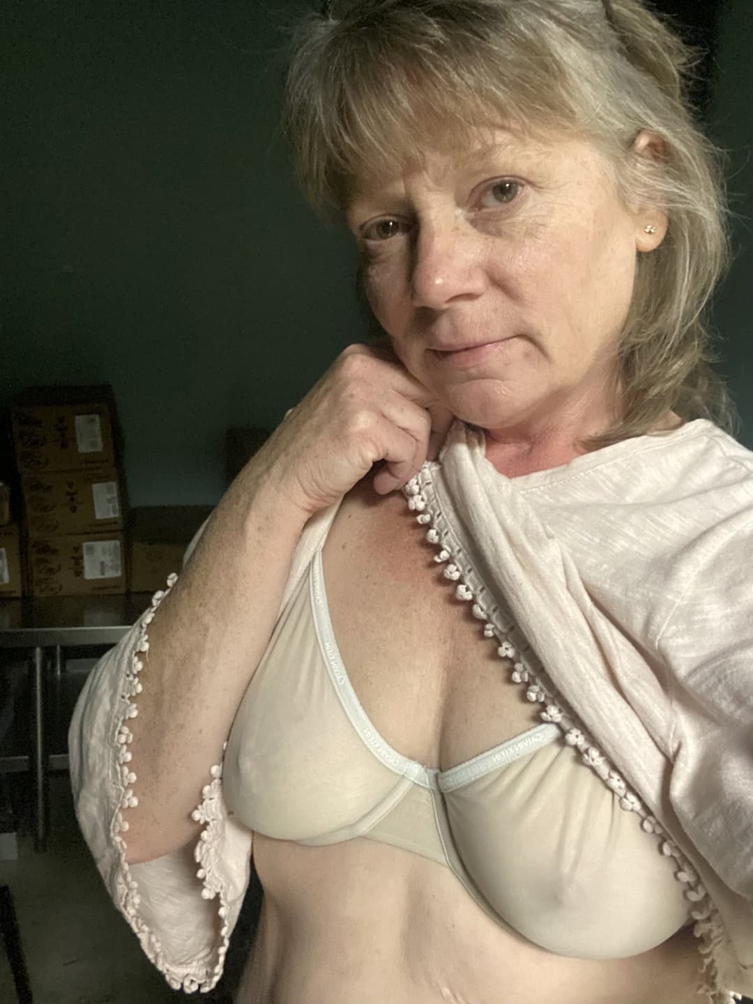 Small town mom and wife Bras and tit pics she has sent her son and friends