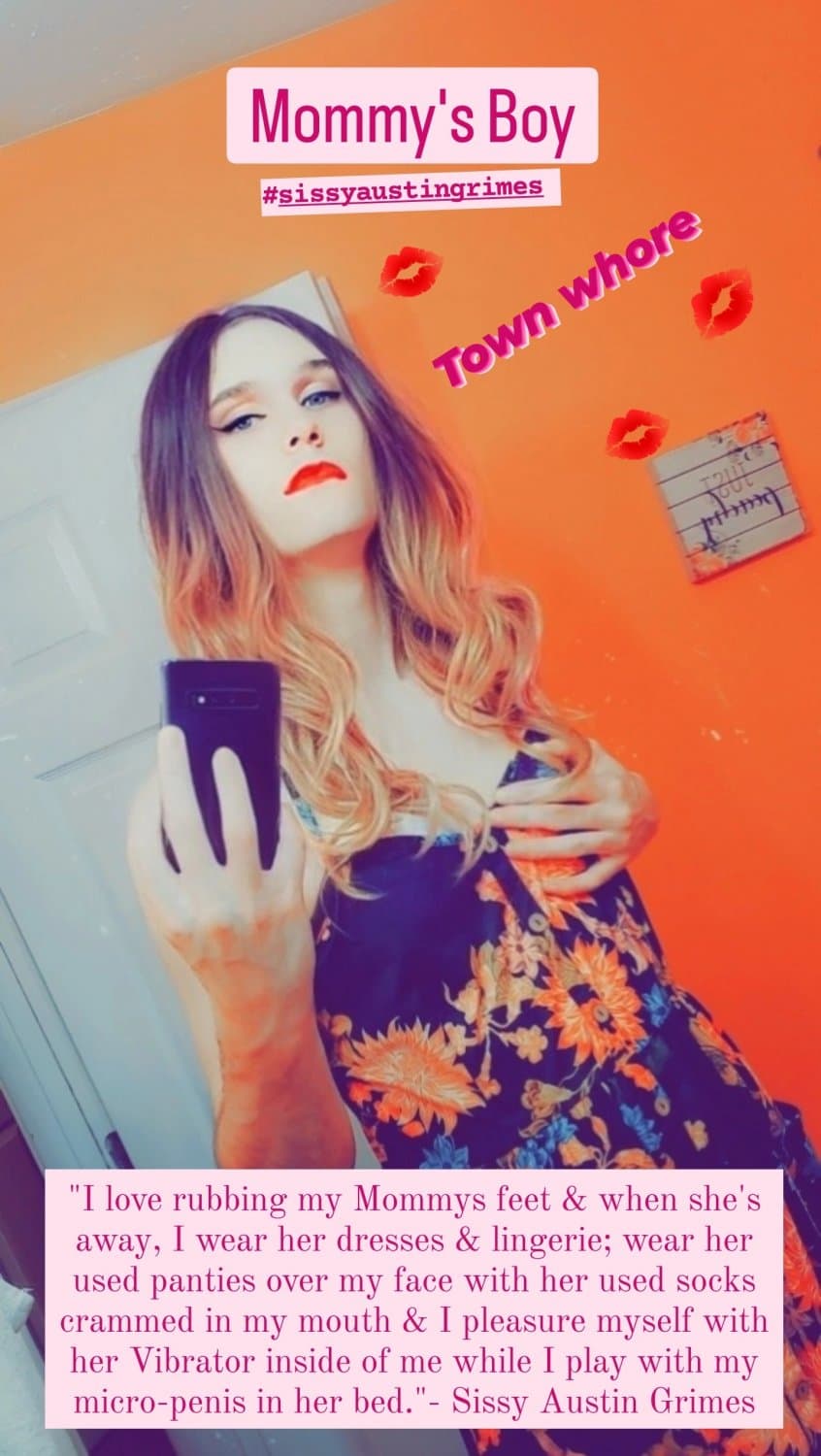 Sissy Austin Grimes LOVES His Mommy & Using Her Dildos!