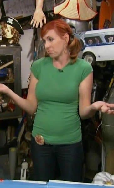 Red headed Kari Byron is one sexy science nerd.  Smart and slutty a gooner dream woman