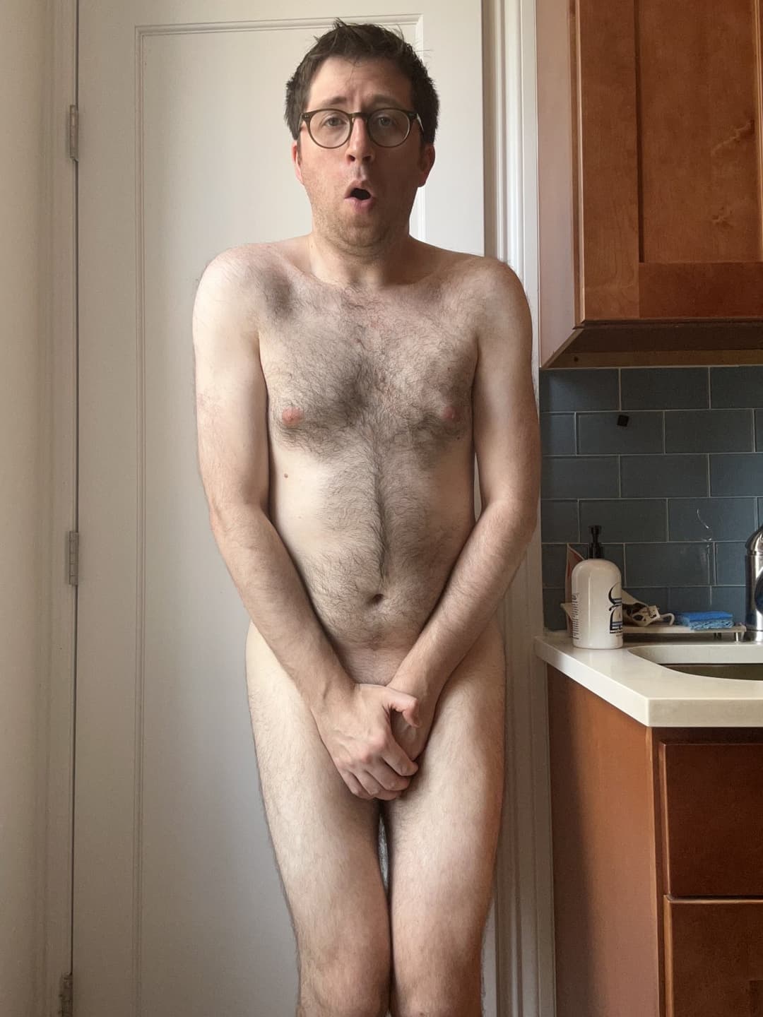 Laugh at this naked panty nerd’s teeny tiny little baby penis!