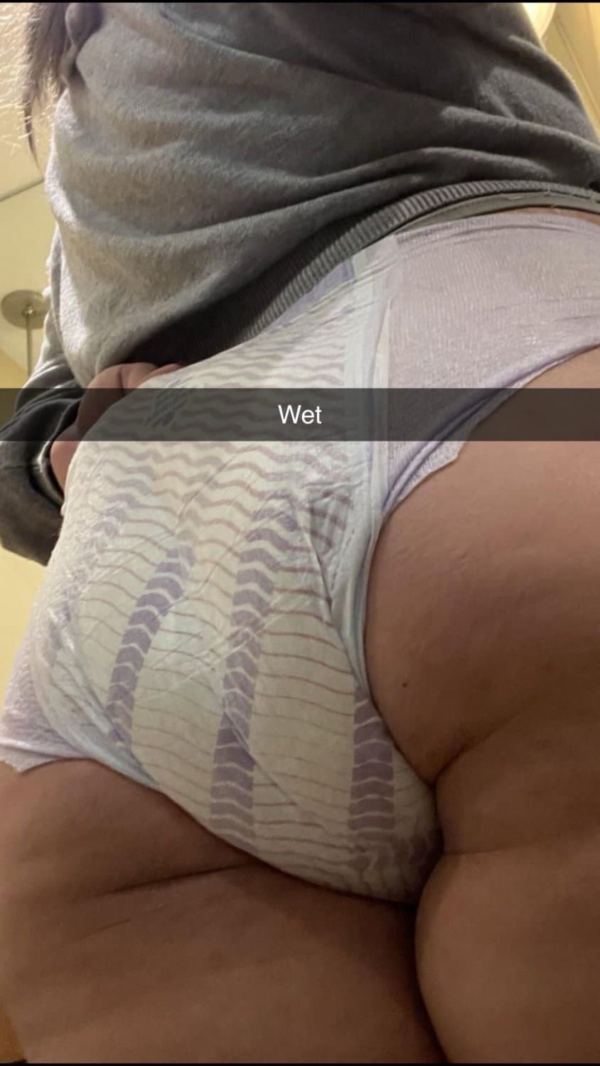 Chubby emo chick wears diapers 24/7