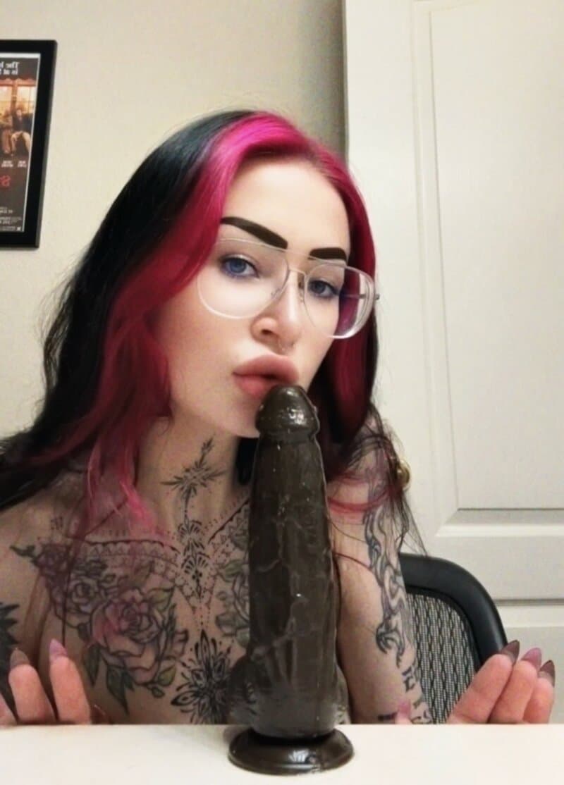 Young Goth girl starting her BBC Journey already