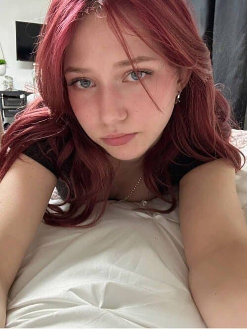 Tiny White Teen with cute titties and red hair being a slut!