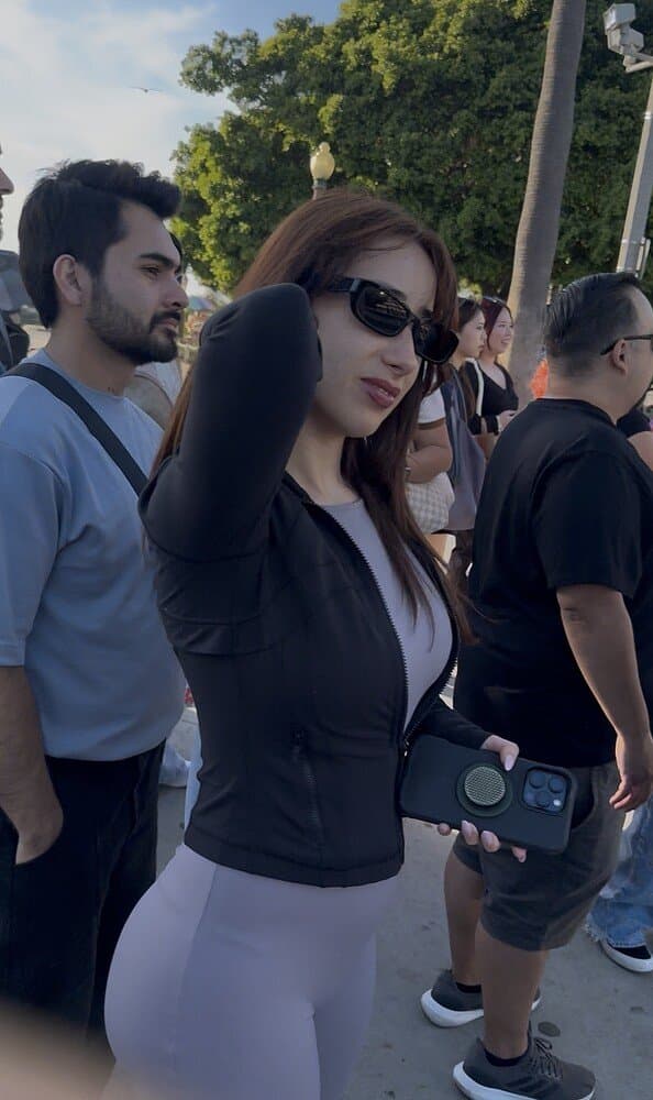 At the pier slim thick Latina with a fat fucken ass especially with those leggings ass was to fat