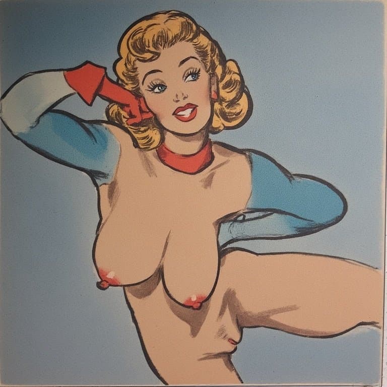 Vintage superhero pinup
