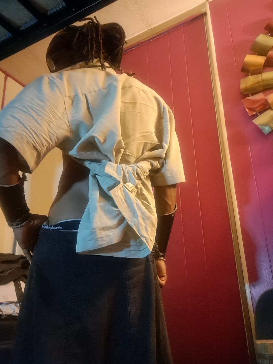 Man Skirt Reflexology Training OF blooper vid and pics