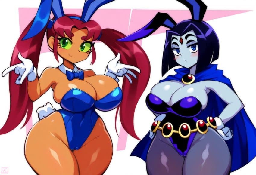 Click to view full size Duos #4 (Raven + Starfire)
