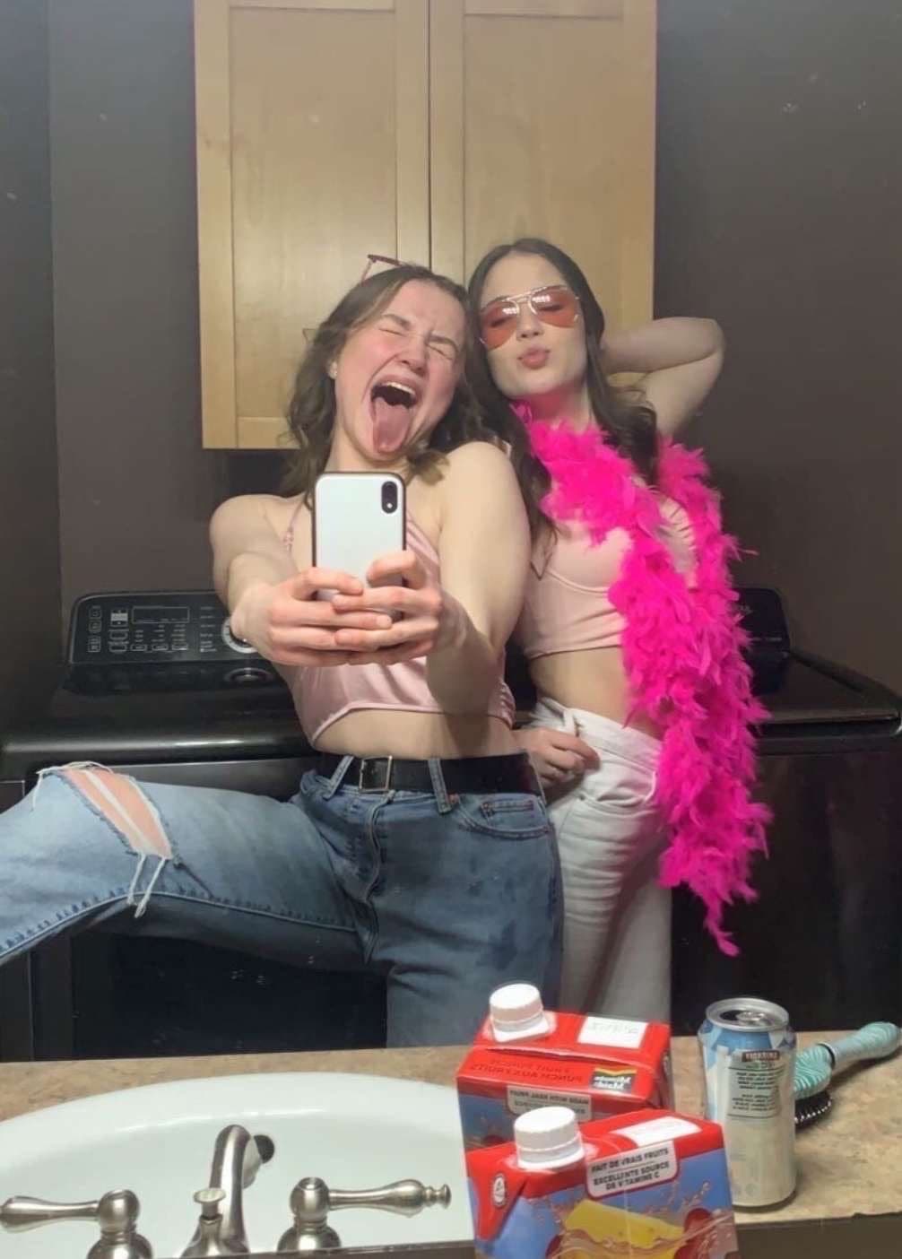 Extra photos of sis + zoomed in enhanced of face for cum tribs