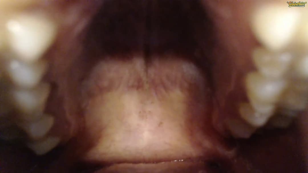 Sexy webcam African babe mouth fetish