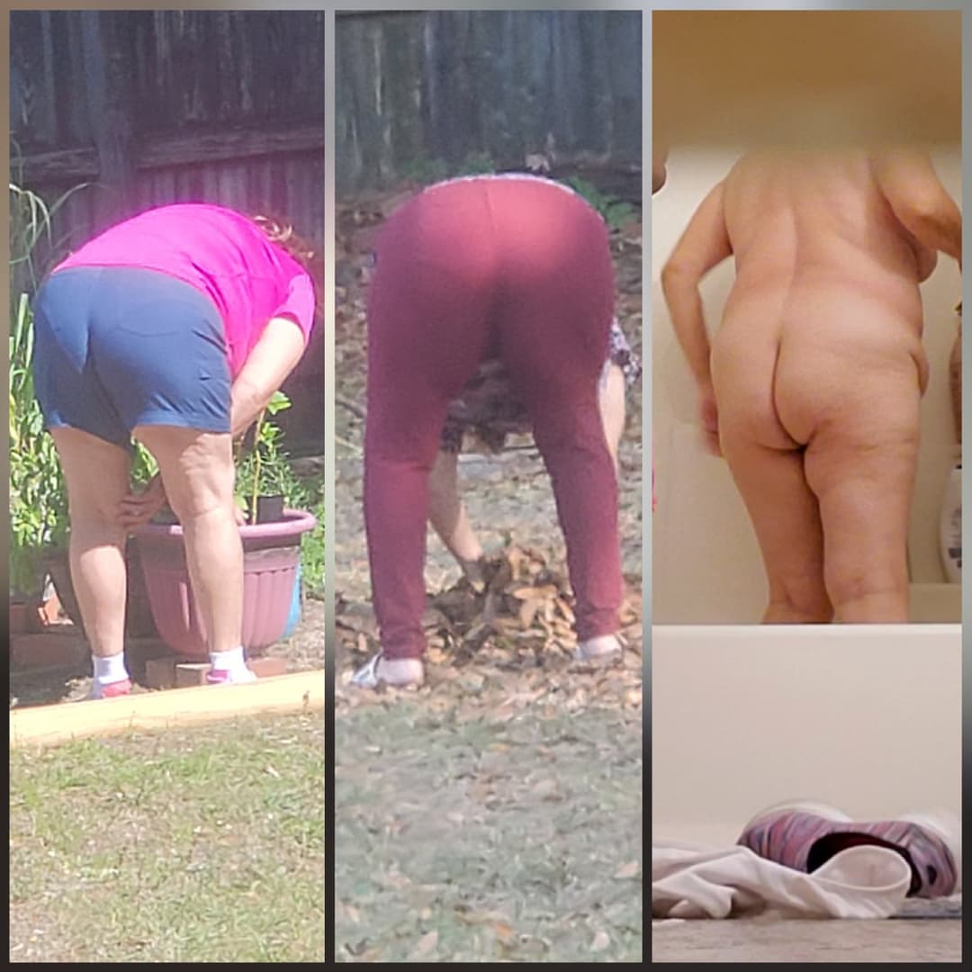My fuck pig whore mom bending over all the time