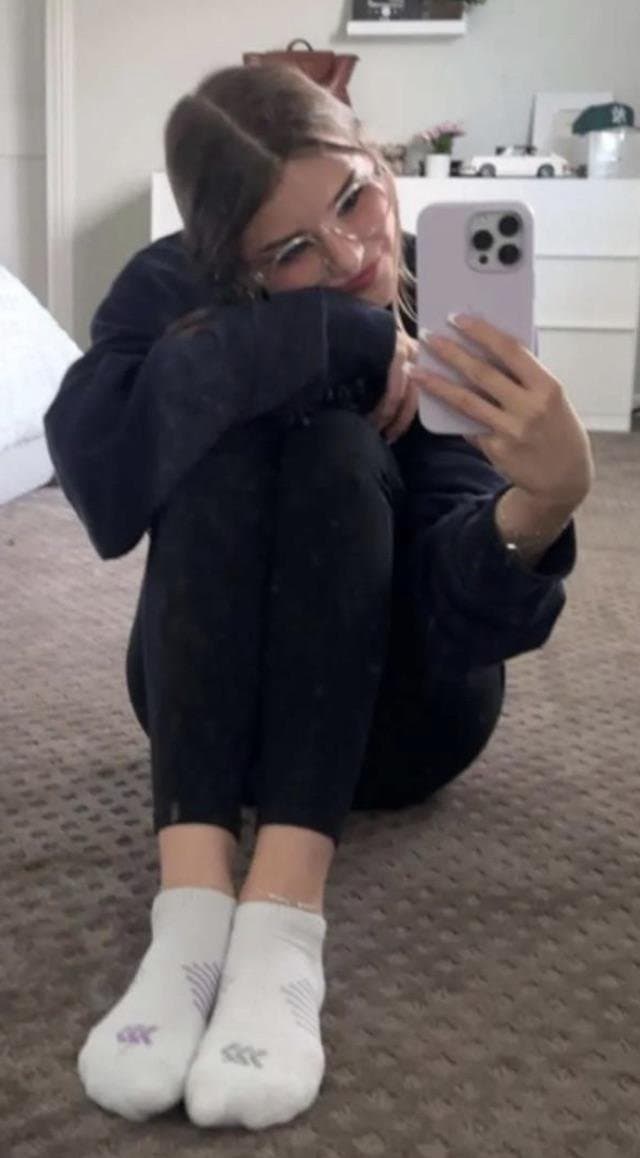 Click to view full size Dirty Socks on a Teen Slut