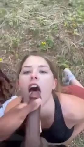 teen thot sucks bbc in public