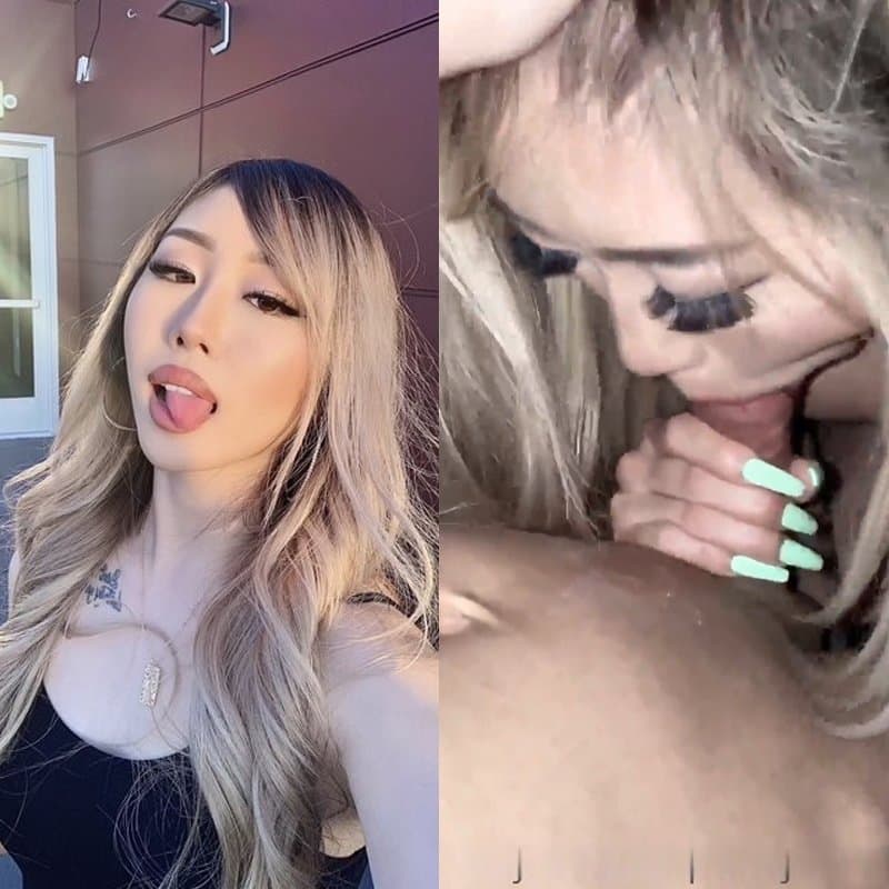 Blonde Japanese Babe Used For Late Night Blowjob
