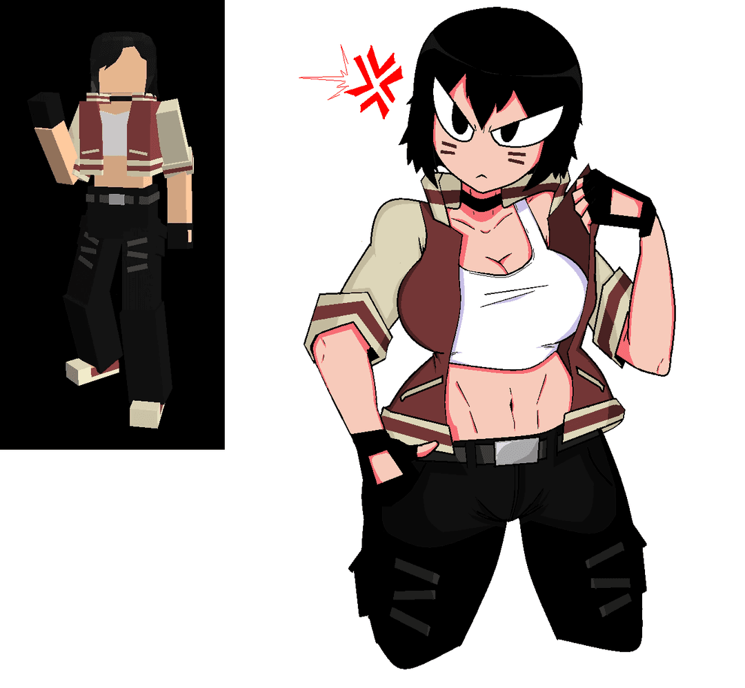 Roblox bad business outfit punk business roll up sleeves and boobs