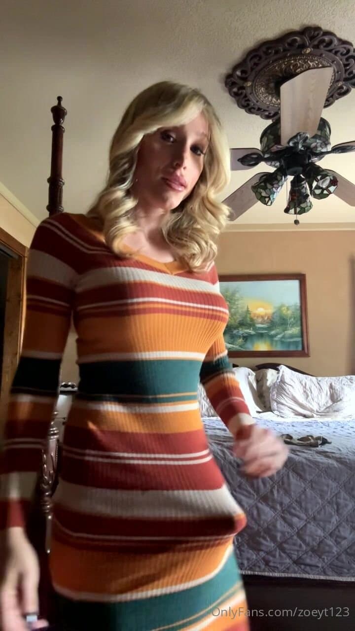 Zoey Taylor sexy trans girl cumming and bulge