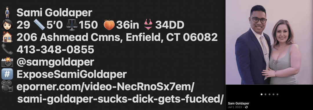 E❌pose Sami Goldaper