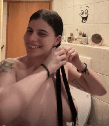 just a horny girl alone in the shower without her daddy