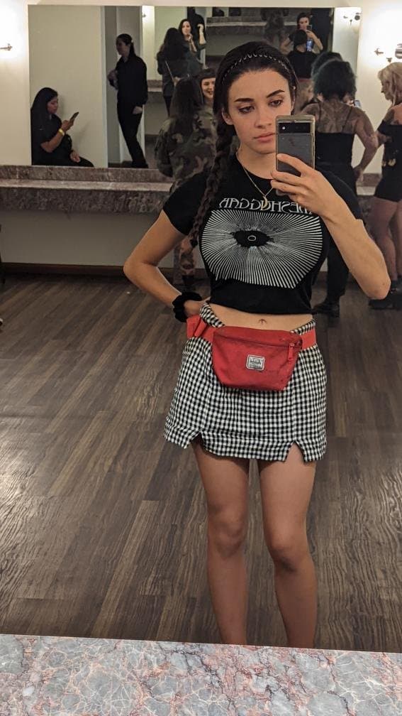 Beautiful Metalhead Babe is a MUST FAP! PETITE BIG TITS!