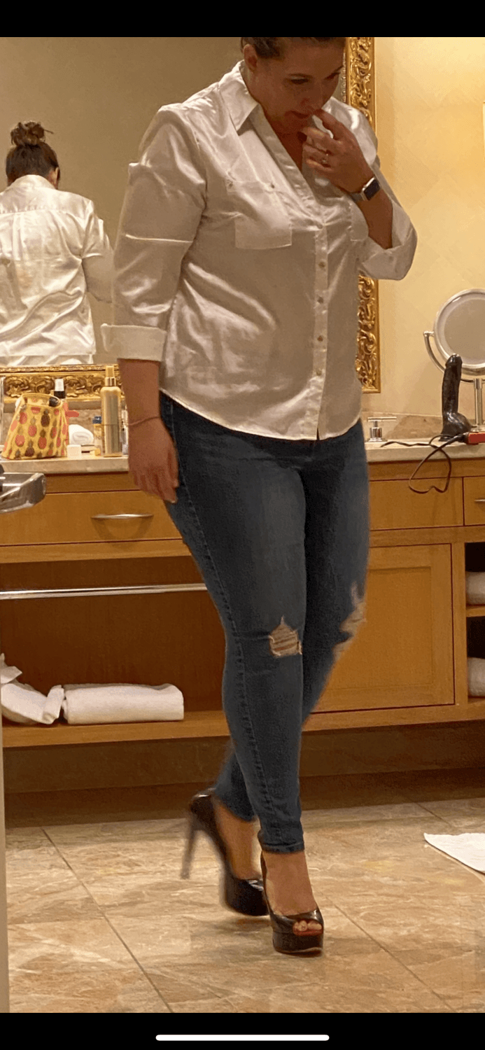 Click to view full size Married cheating whore. Name her! Comments! Satin sexy Vegas outfit 4 cock! Comments needed! Rate!