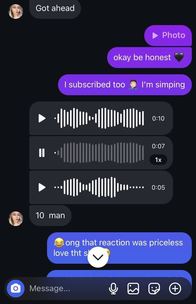 bitch was gushing over it ?