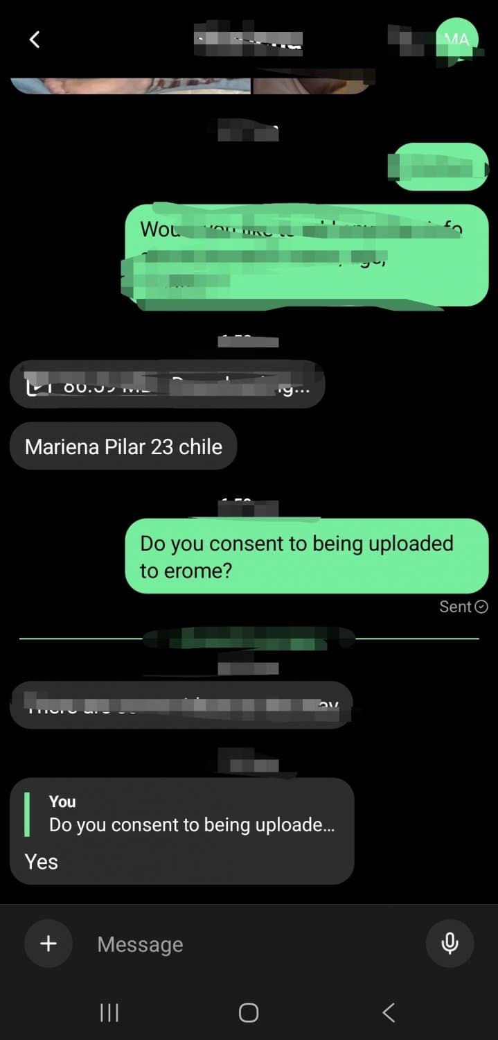 Click to view full size Pt.1 Mariena Pilar 23 from Chile, has requested to be uploaded