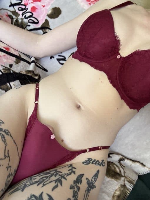 Cute ginger tranny girl shows her juicy fat cock