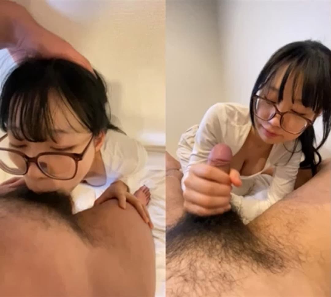 PMV- Hot asian teen nerd - facefuck - deepthroat - blowjob - cum swallow