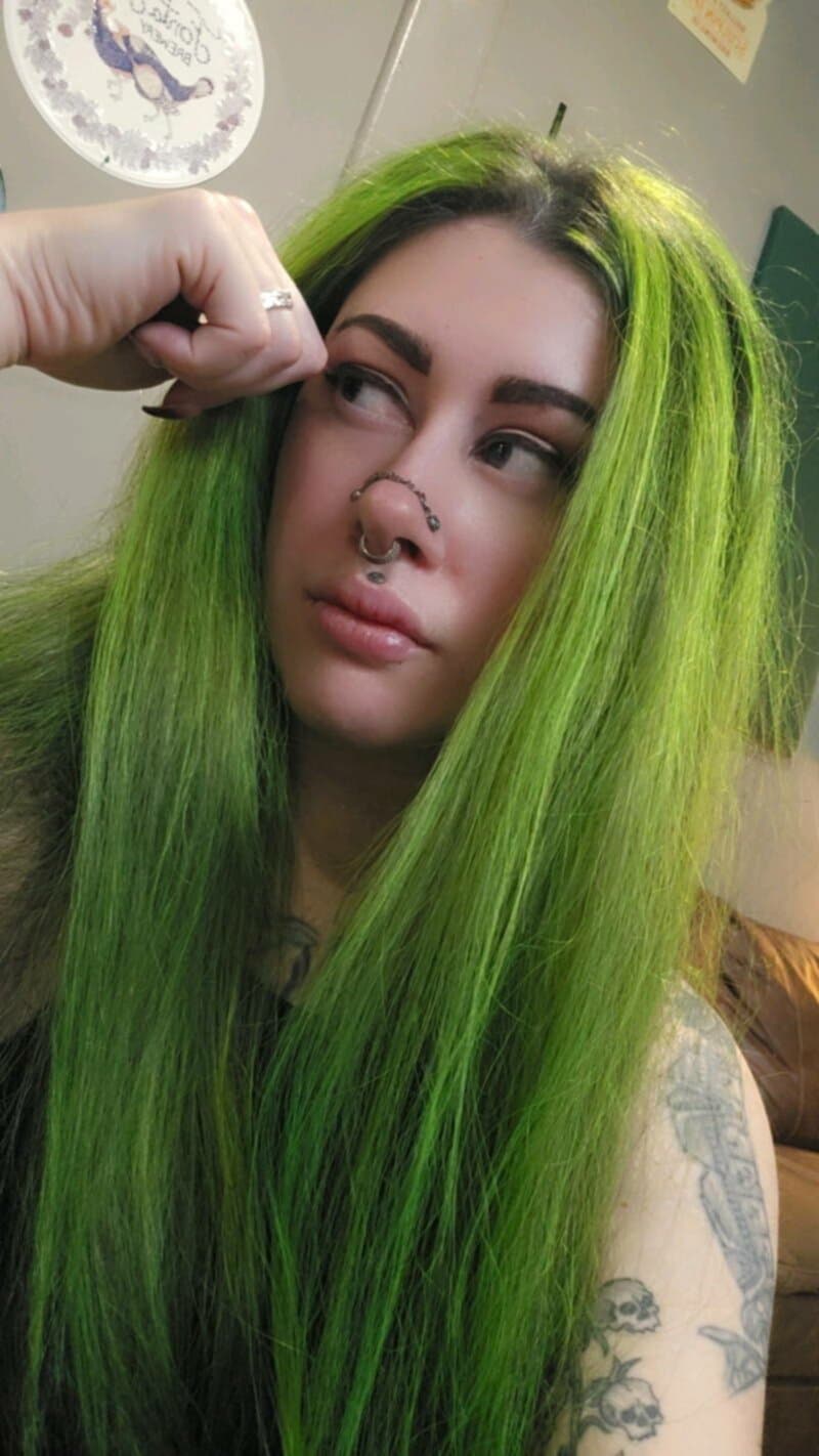 Heavily Tattooed Goth Girl