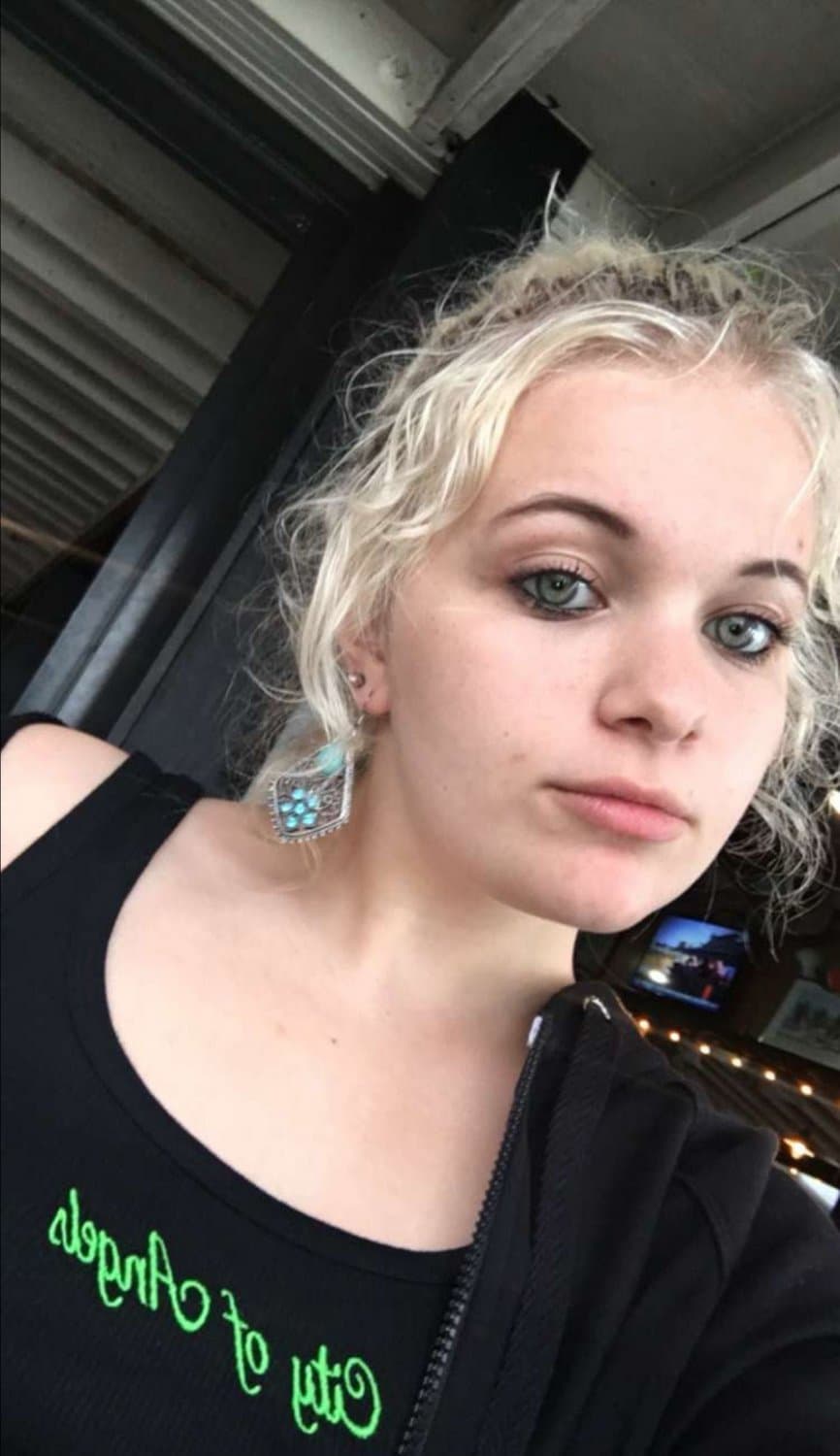 blonde irl wearing pink panties under her shorts