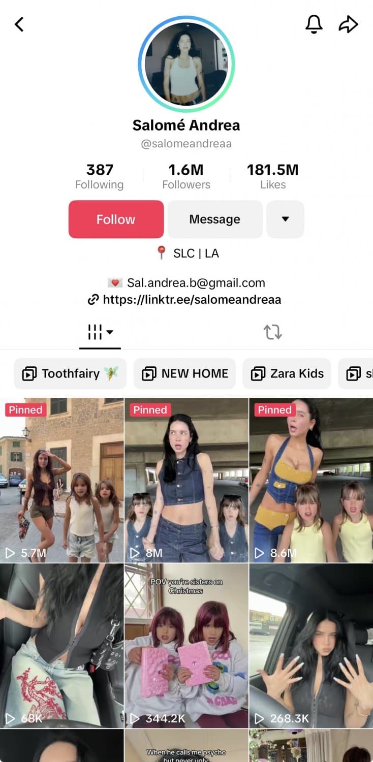 Click to view full size Salome Andrea Favorites - TikTok