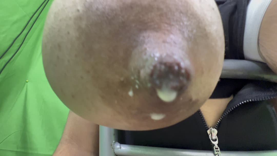 Hucow drinks her milk from goat milk machine