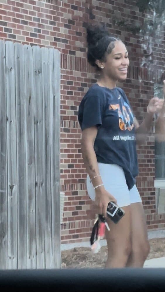 candid cute petite college lightskin little bubble booty in tight white shorts