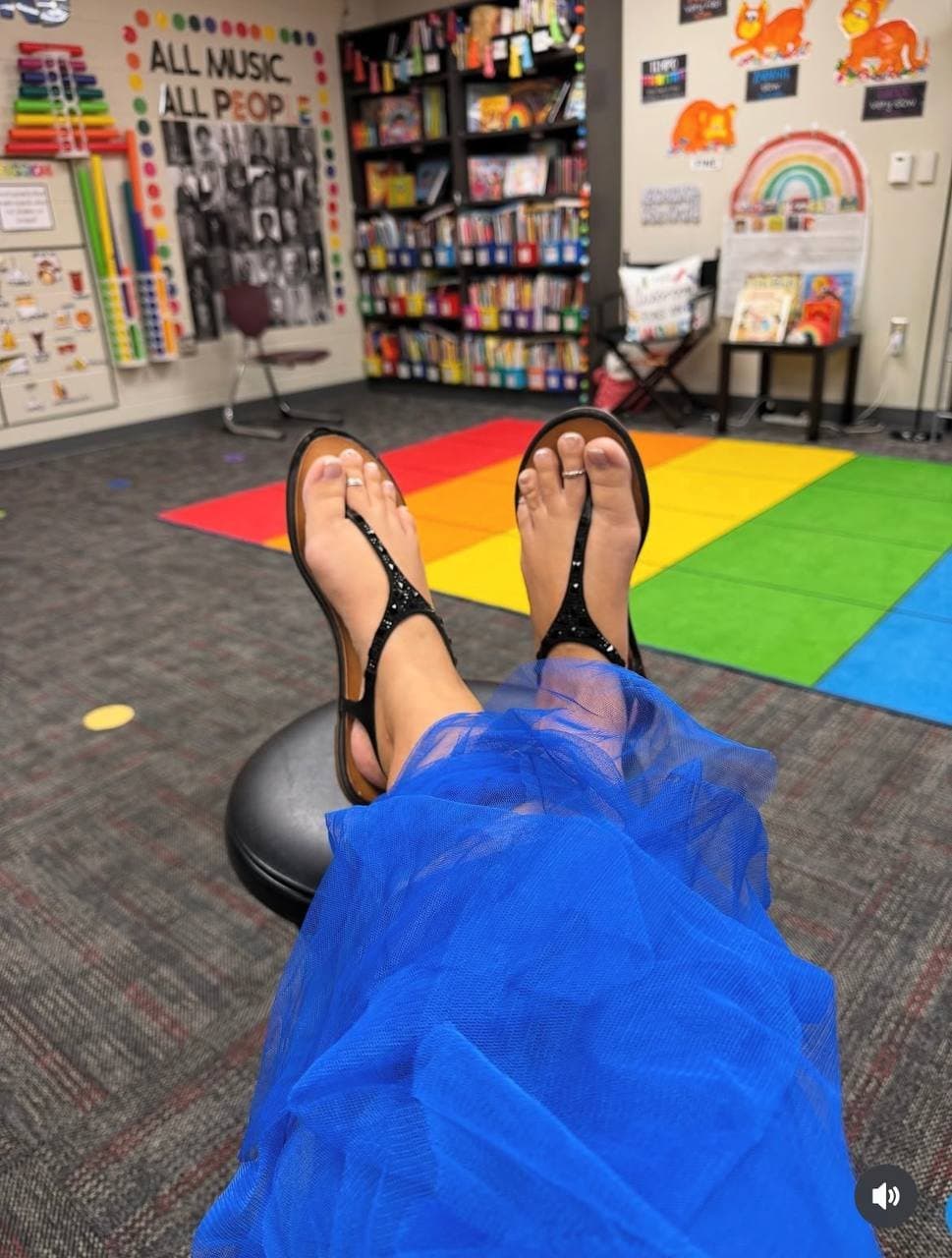 Instagram Teacher AI Cum On Feet In Classroom (AI Cum On Feet Template)