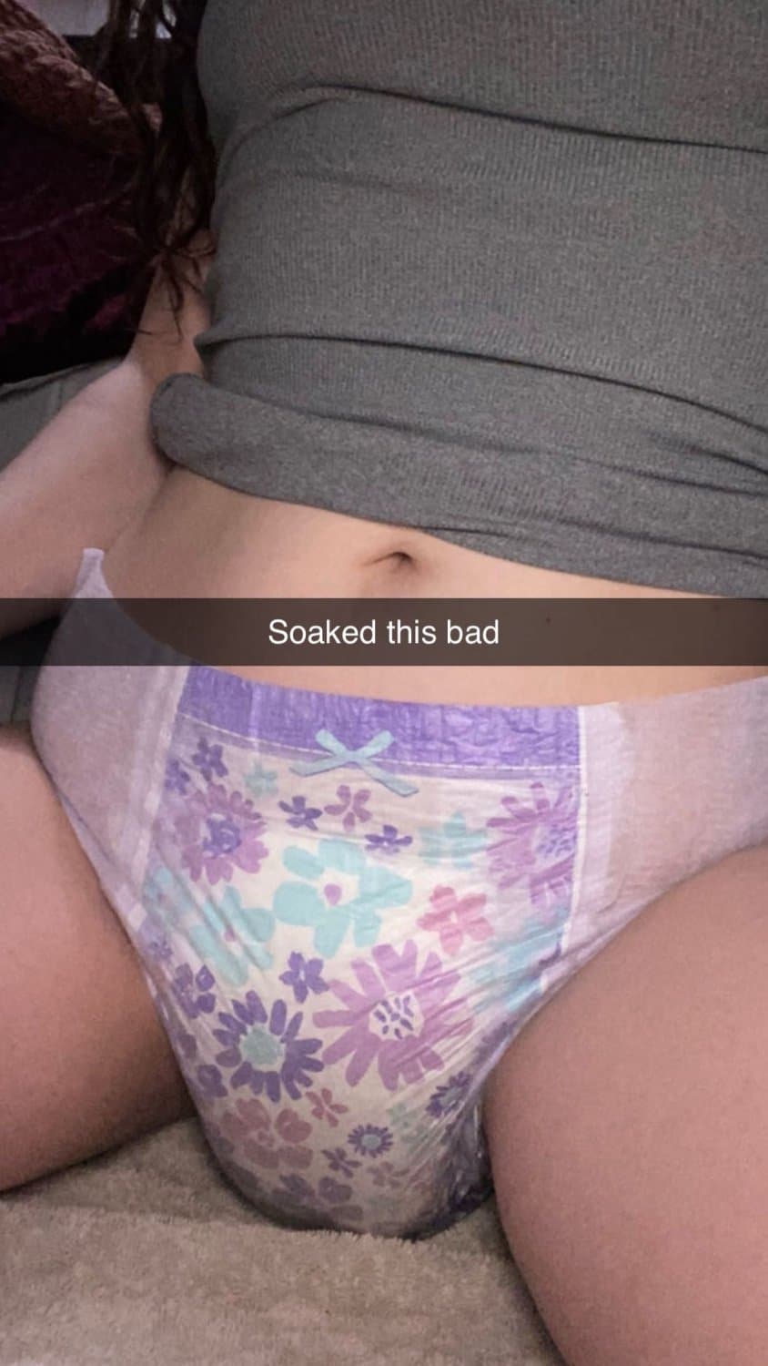 Chubby emo chick wears diapers 24/7