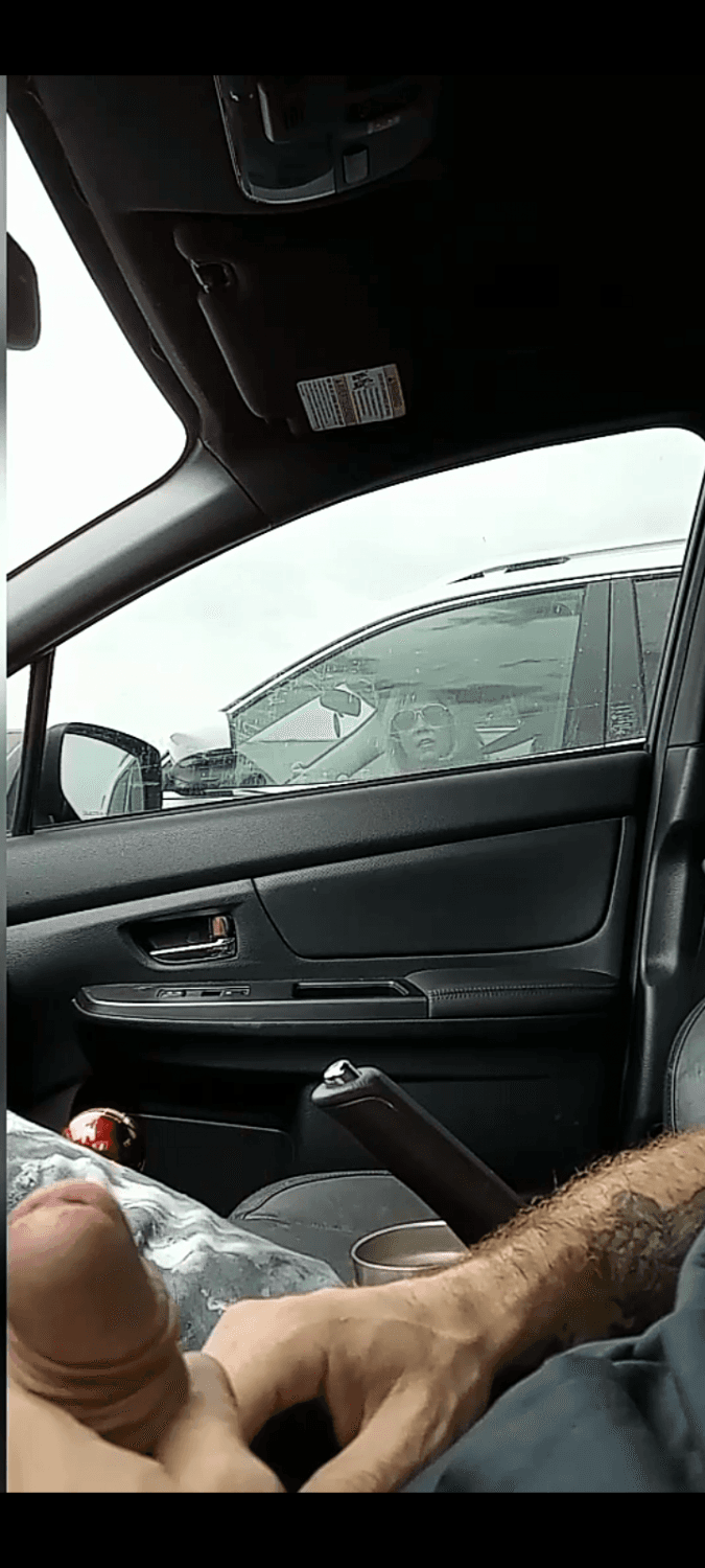Car flash older milf