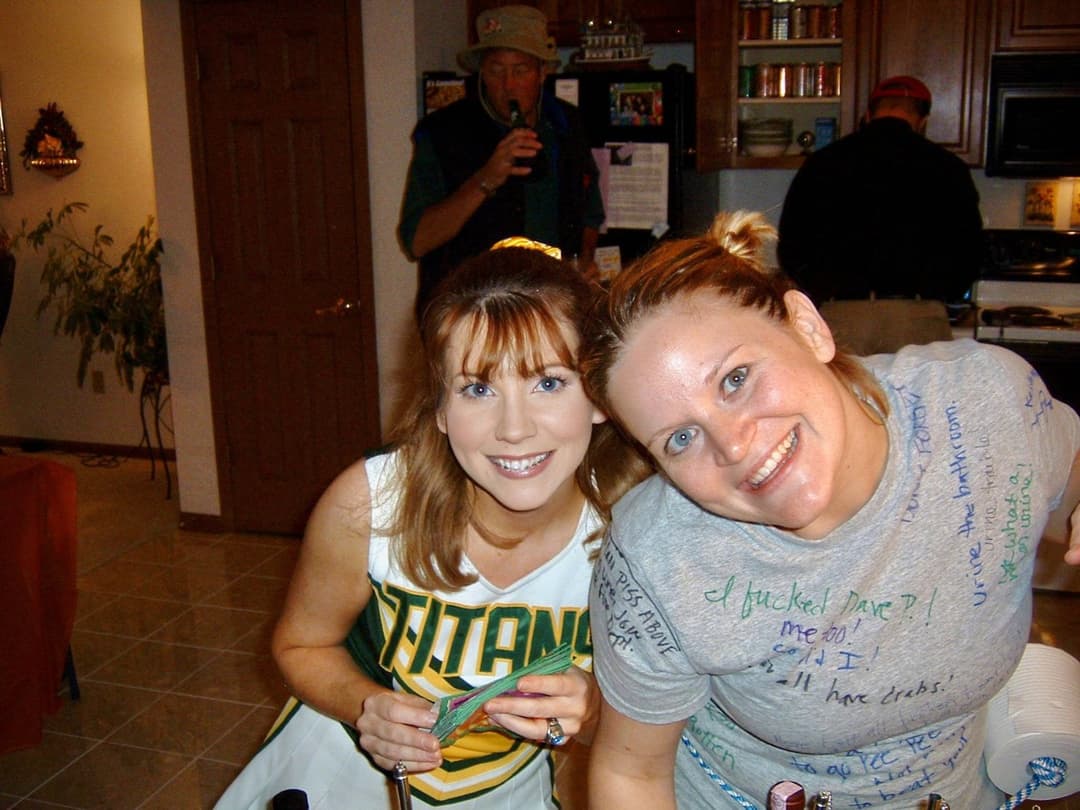 Patti as a cheerleader