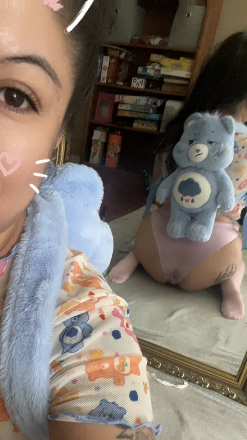 Hot little Latina loves showing her cute panties and bald pussy