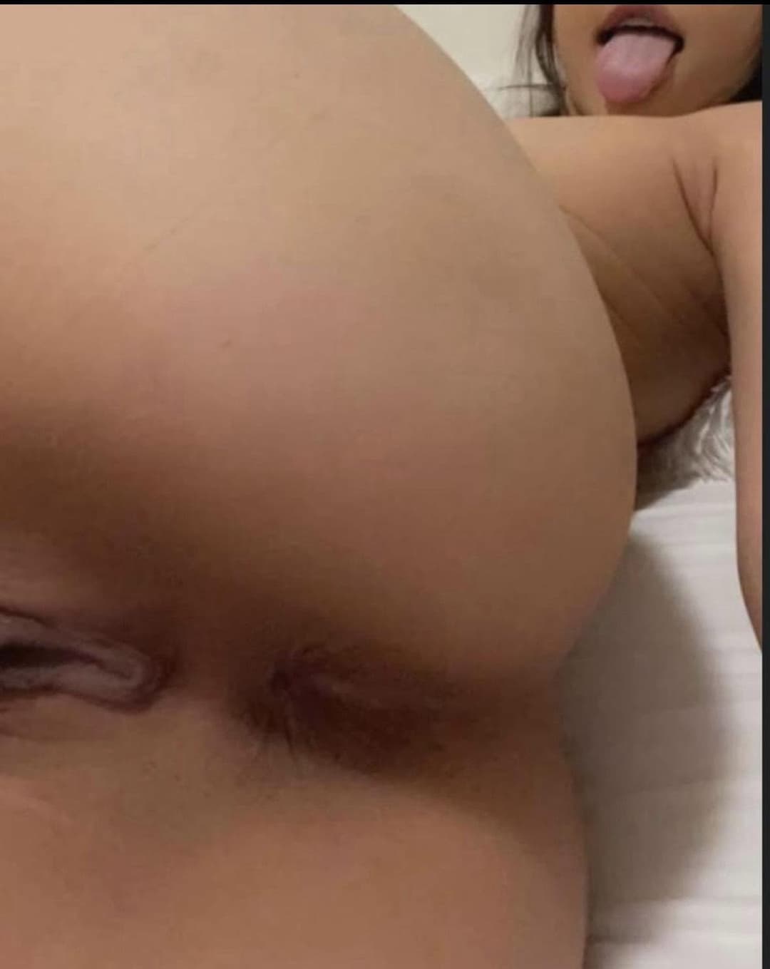 She loved it on her tongue so much she wanted more on her ass this time! (Cum Trib)