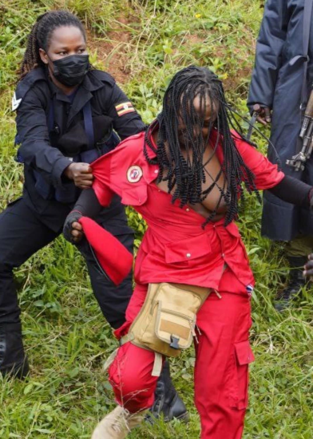 African Women Arrested (Tits Out)