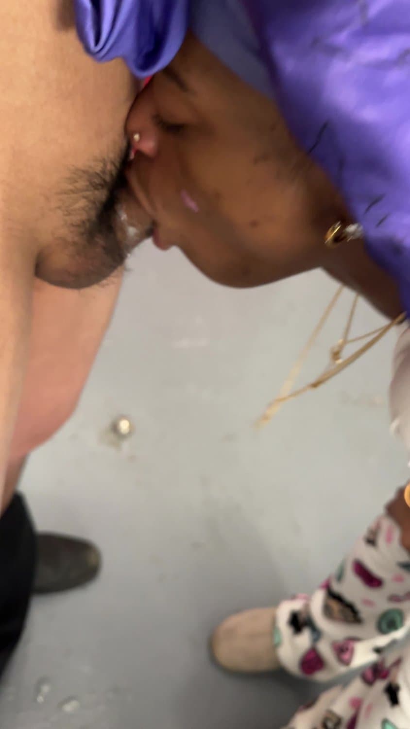 AMBW AMBF Ebony Girl Sucks Small Asian Dick