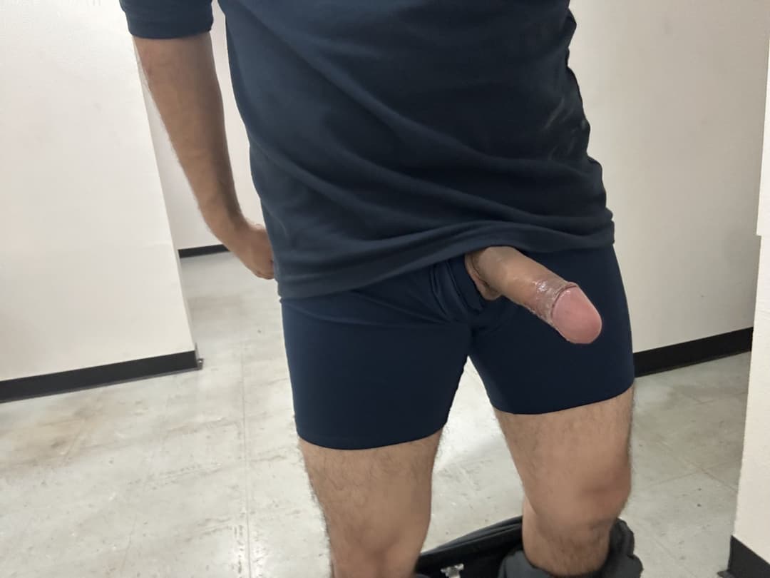 Hard Latino cock at work