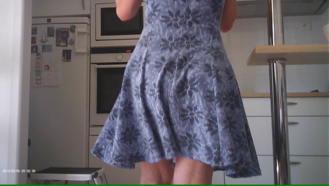 Cheating mature nurse Solange upskirted panty or pantyless