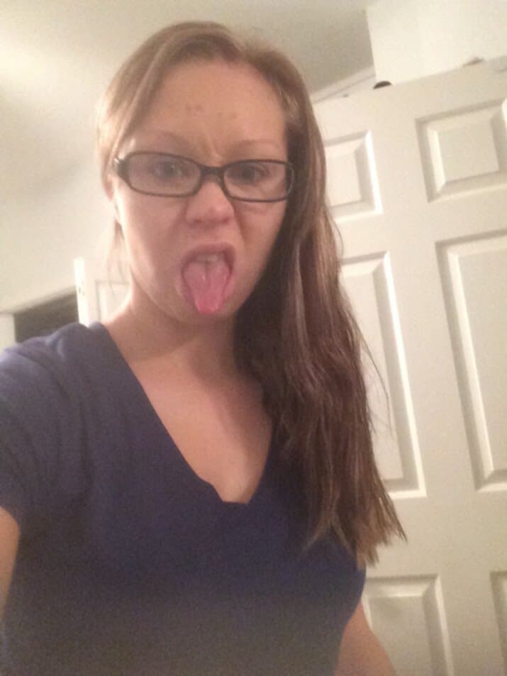 Hot MILF in a sexy black lingerie