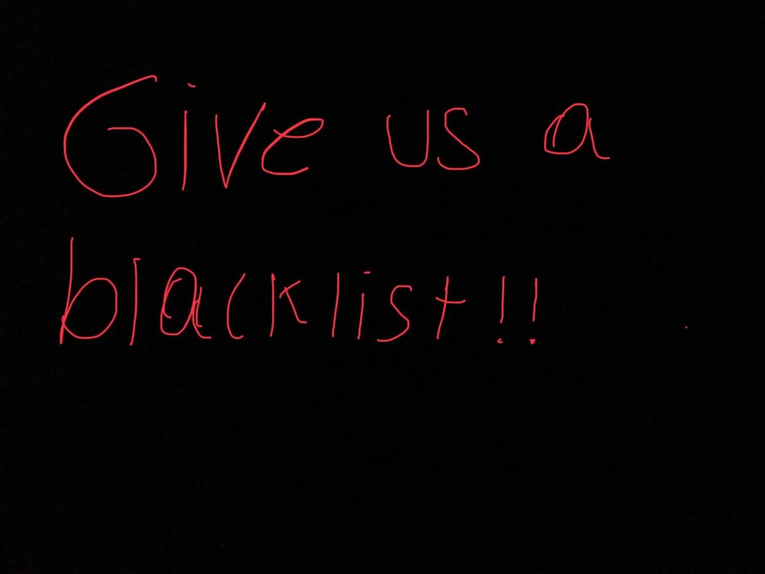 Click to view full size Give us a blacklist feature! Fix this website